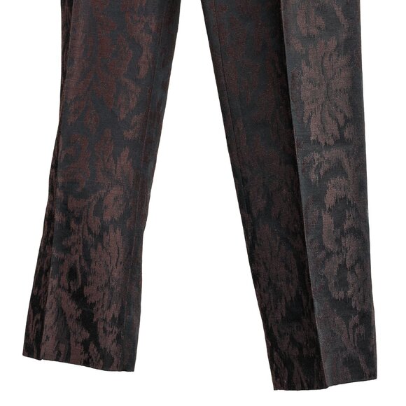 Gucci AW/12 Burgundy Floral-Jacquard Holiday Pants - Picture 9 of 14